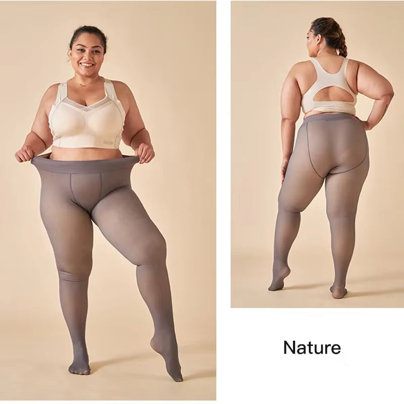 Women Pantyhose Warm Winter Sexy Translucent Thick Thermal Tights Stockings High Waist Elastic plus Size Leggings Pantyhose