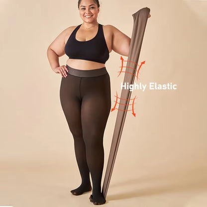 Women Pantyhose Warm Winter Sexy Translucent Thick Thermal Tights Stockings High Waist Elastic plus Size Leggings Pantyhose